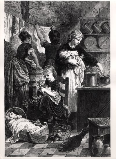 Wäscherinnen in Amerika von Emile Antoine Bayard